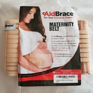 AidBrace Maternity Support Belt Back Support 38-42" Long Beige Belly Band